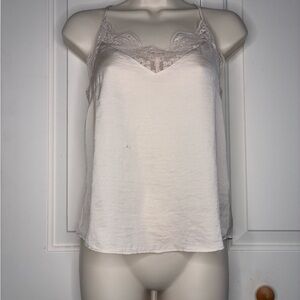 H&M Cream Lace Detail Top